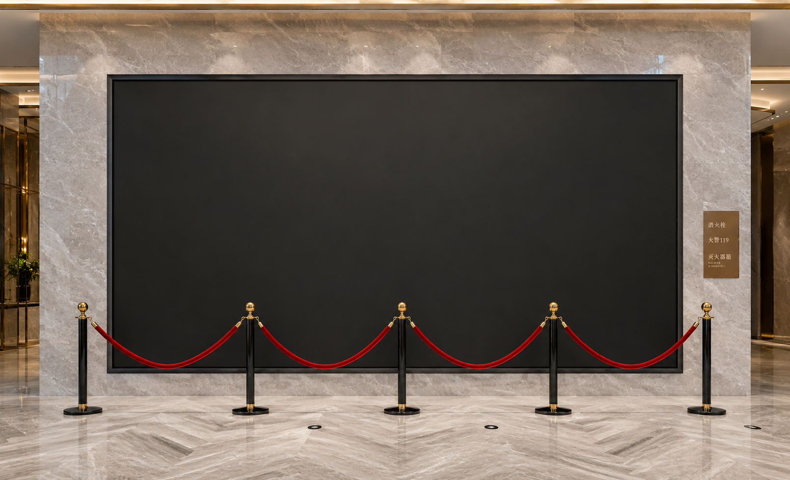 Fine-pitch LED display in corporate lobby