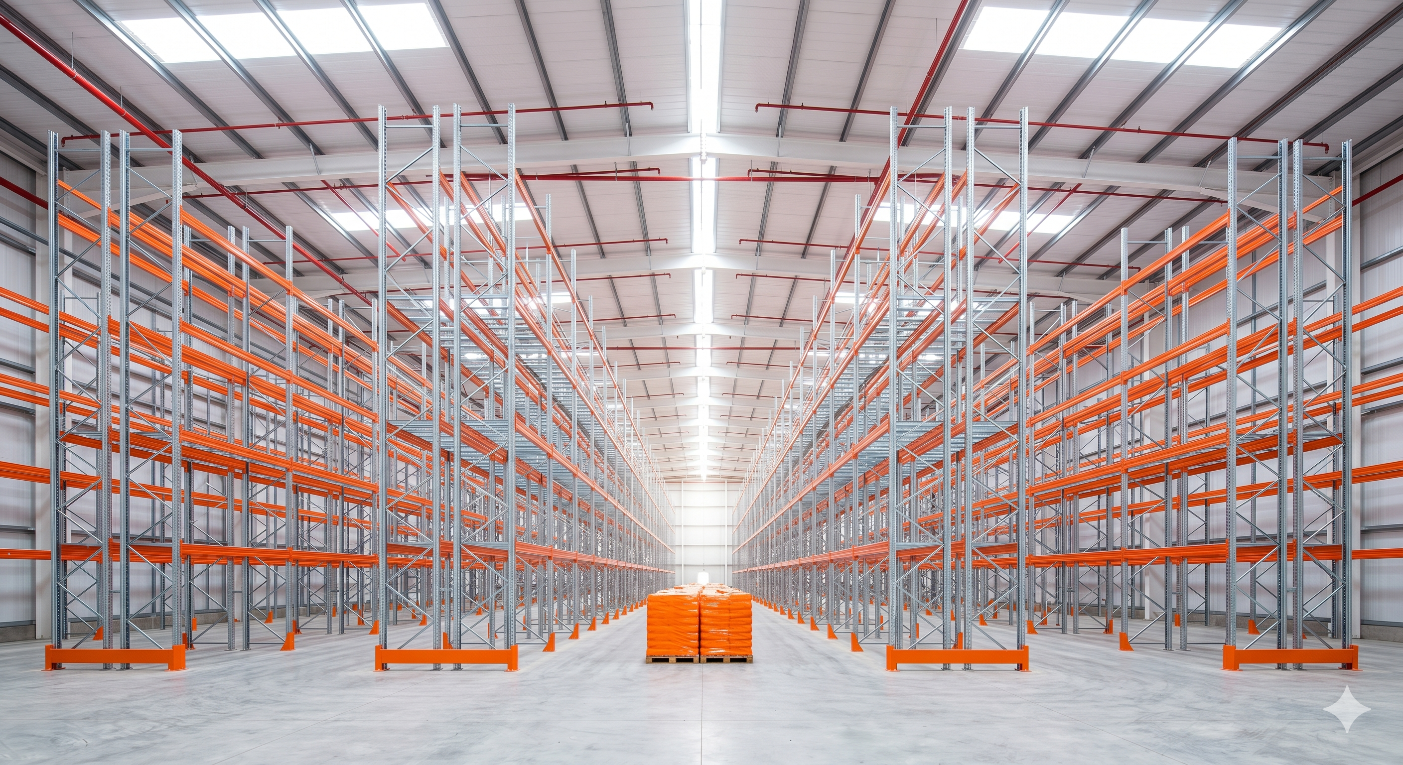 Large-scale pallet racking